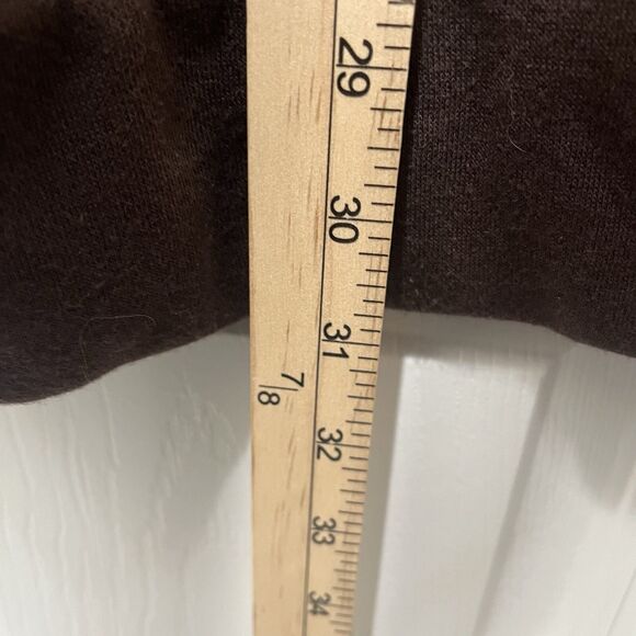 Roaman's Brown Full Zip Hoodie Hooded Sweatshirt Gold Flowers, Size est. 3X - Picture 5 of 9